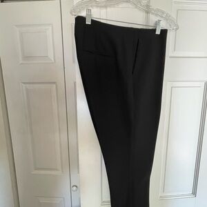 Ann Taylor Black side zip ankle pants. Size 12 petite. Fluid Crepe material.